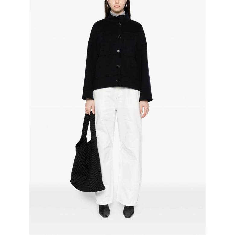 dark blue outerwear with chest pockets by Selfnex