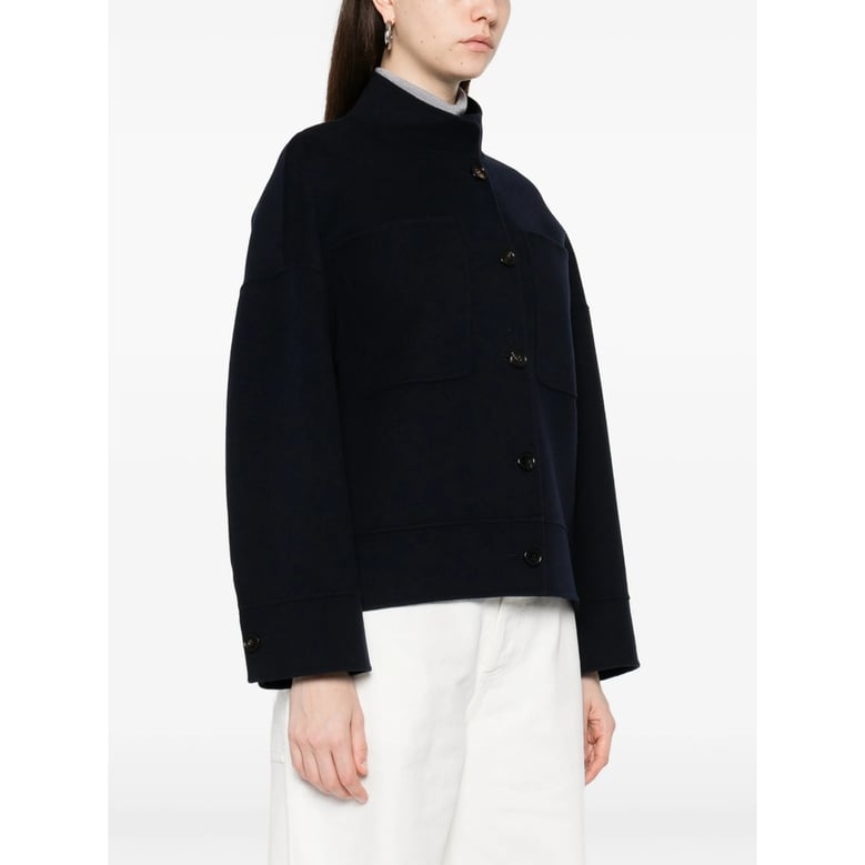 dark blue outerwear with chest pockets by Selfnex