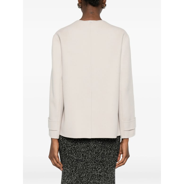 light grey round neck outerwear by Selfnex