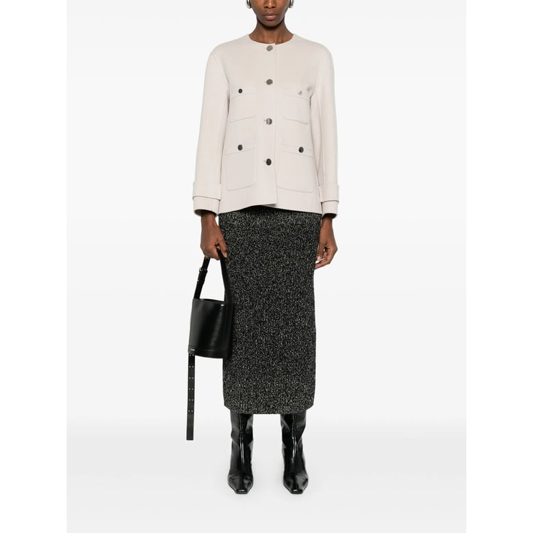 light grey round neck outerwear by Selfnex