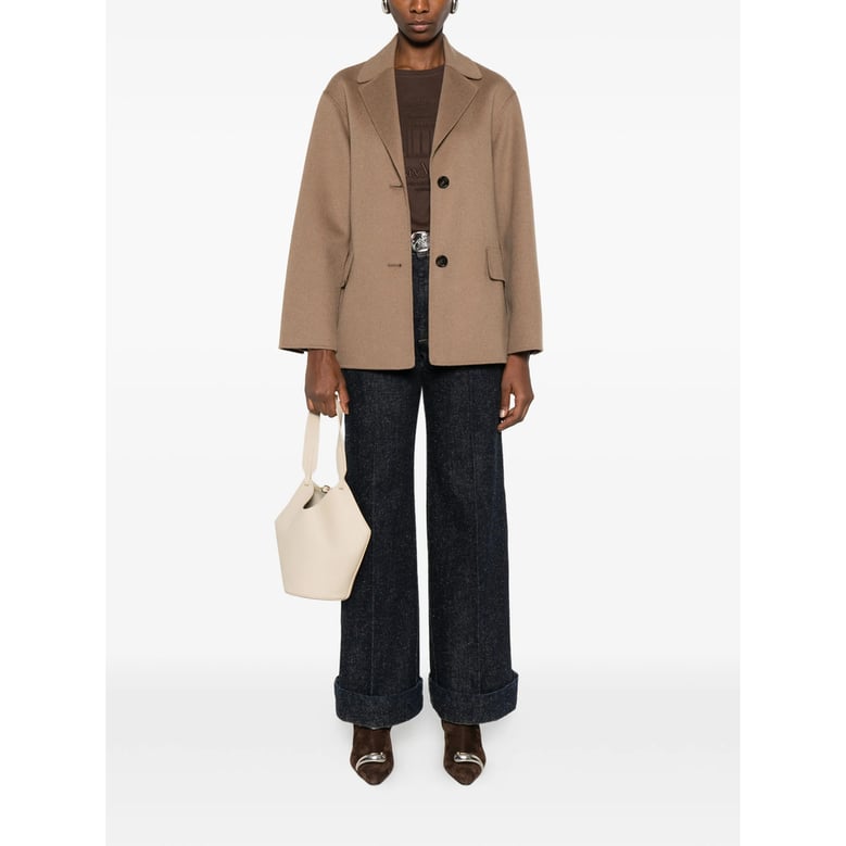 brown front button jacket by Selfnex