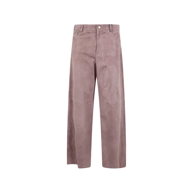 leather pants with seam detail by Selfnex