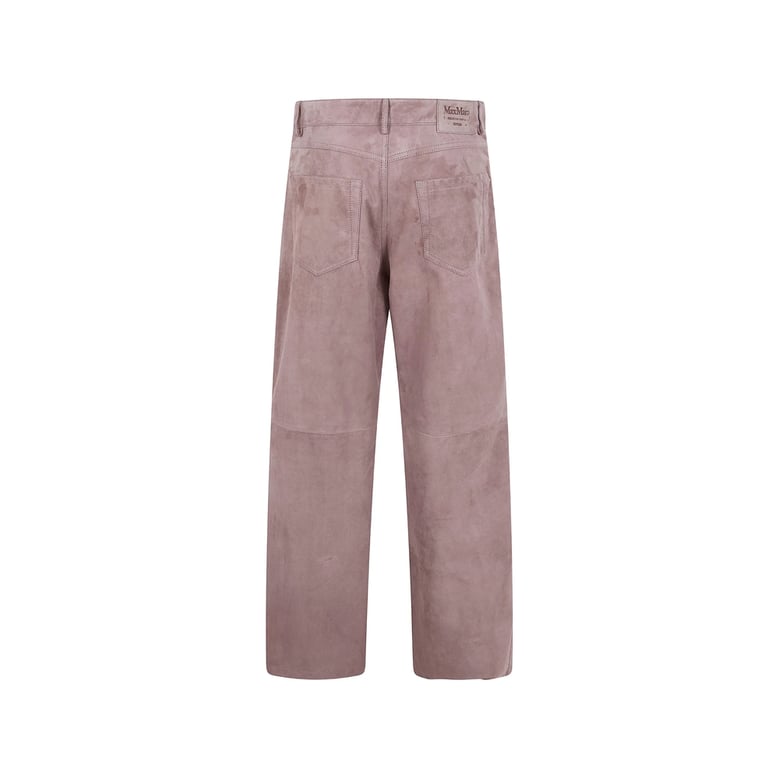 leather pants with seam detail by Selfnex