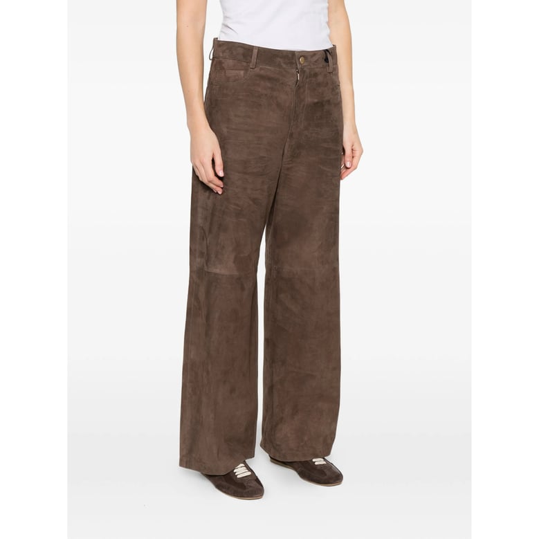 leather high-waisted trousers by Selfnex