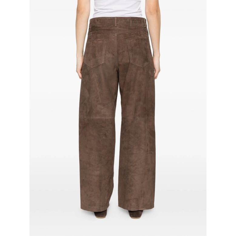 leather high-waisted trousers by Selfnex