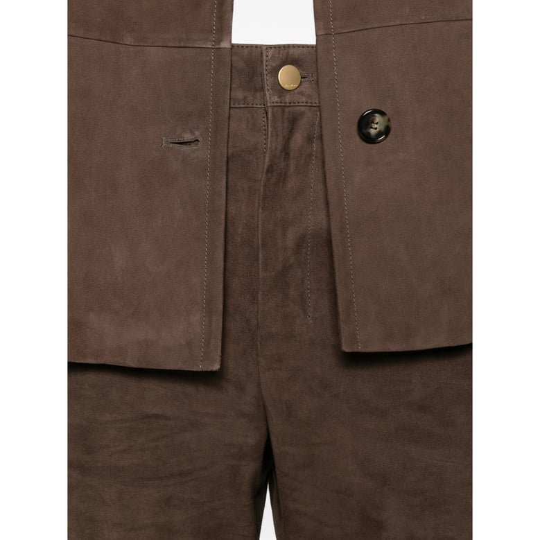 leather high-waisted trousers by Selfnex