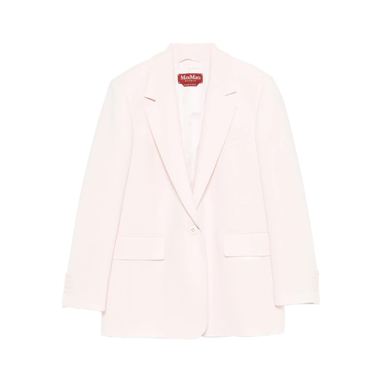 pink front flap pockets jacket by Selfnex