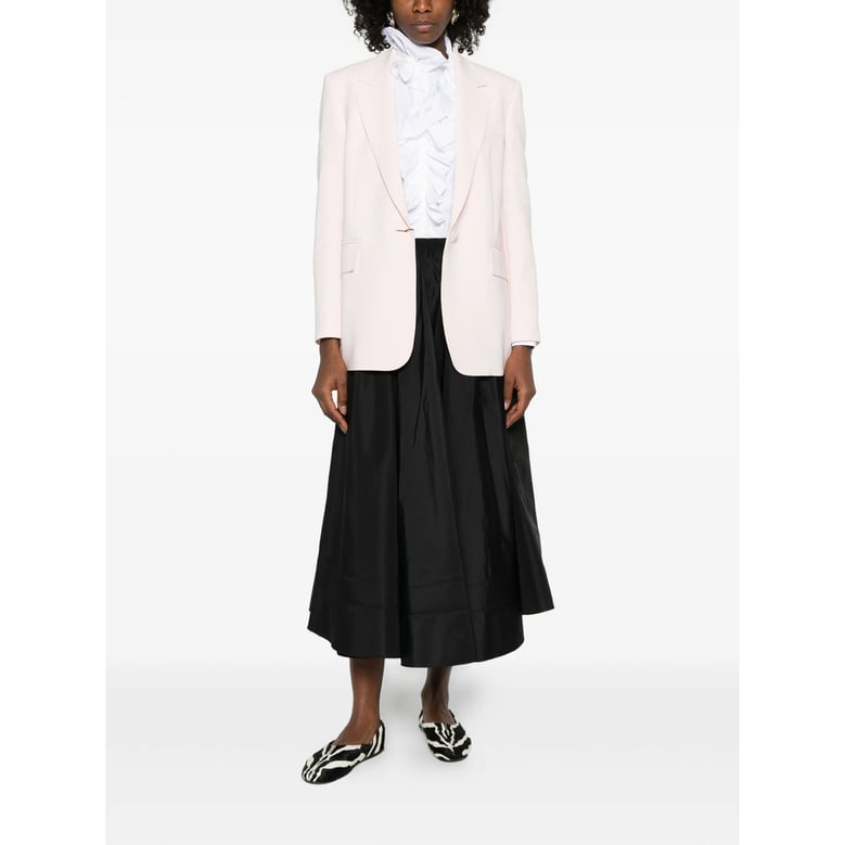 pink front flap pockets jacket by Selfnex
