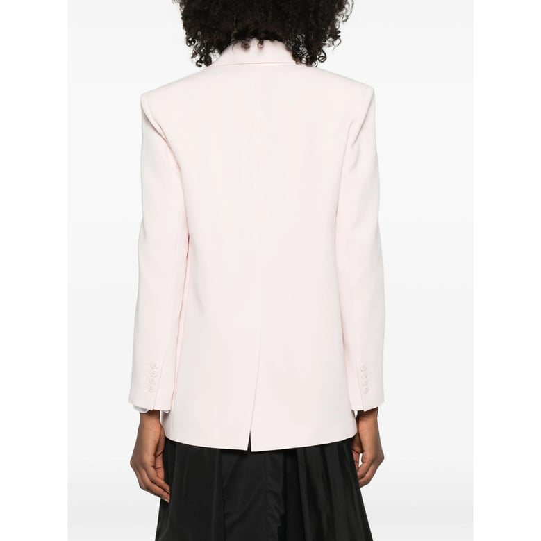pink front flap pockets jacket by Selfnex