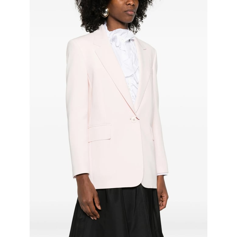 pink front flap pockets jacket by Selfnex