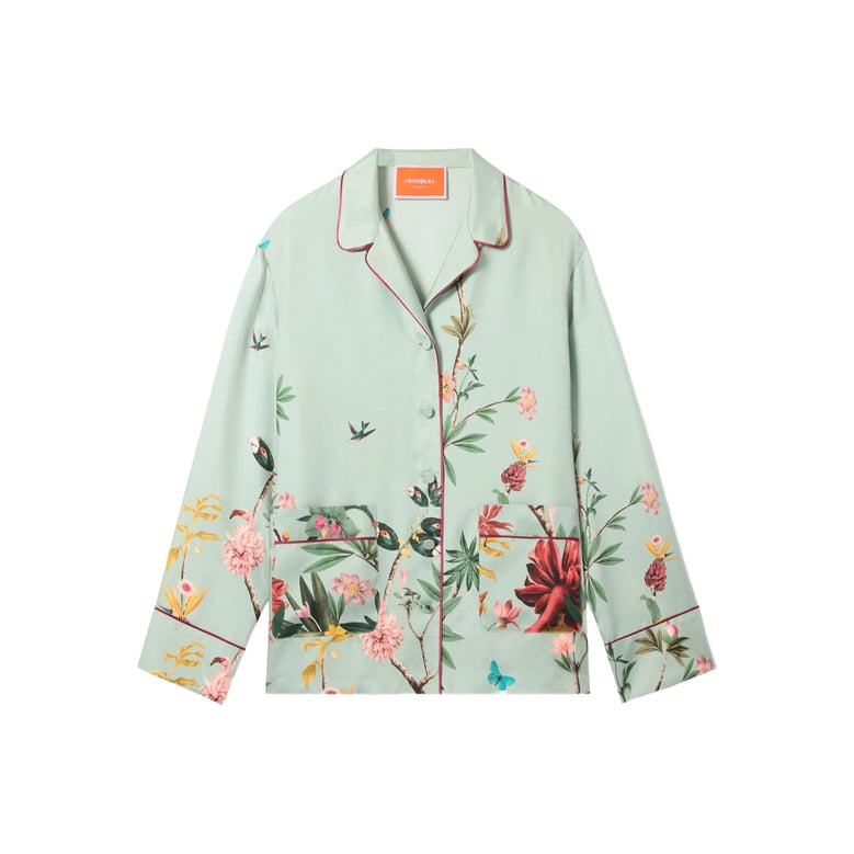 floral print silk shirt by Selfnex