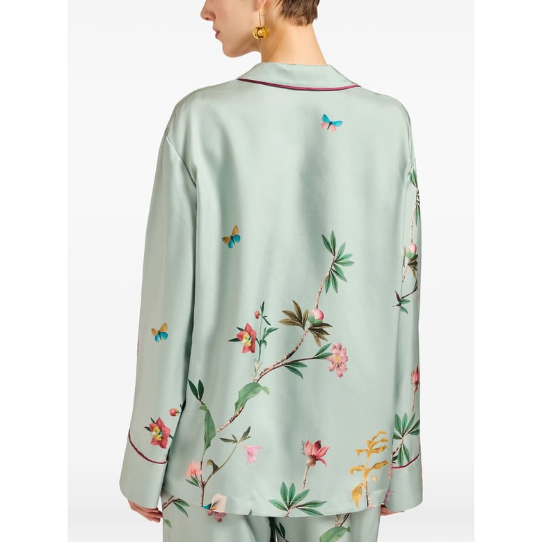 floral print silk shirt by Selfnex