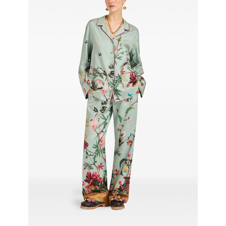 floral print silk shirt by Selfnex