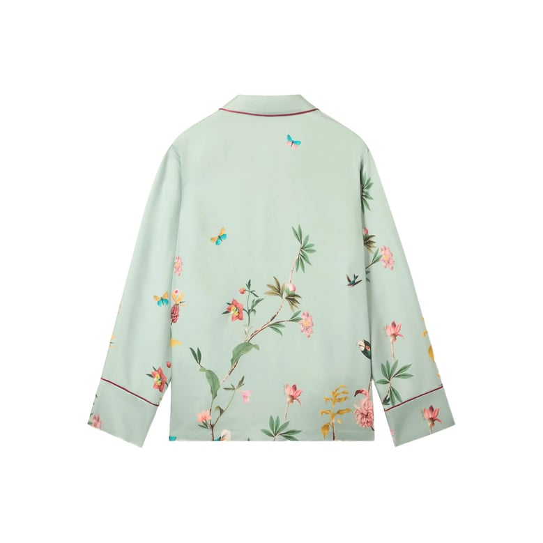 floral print silk shirt by Selfnex