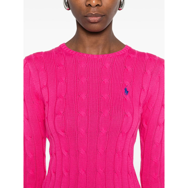 cable knit crew neck sweater by Selfnex