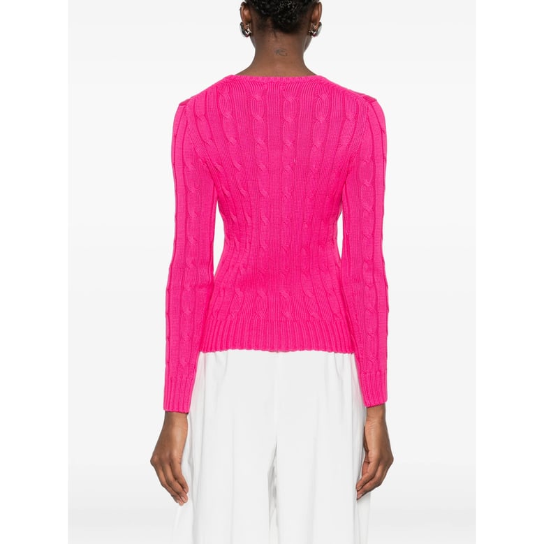 cable knit crew neck sweater by Selfnex