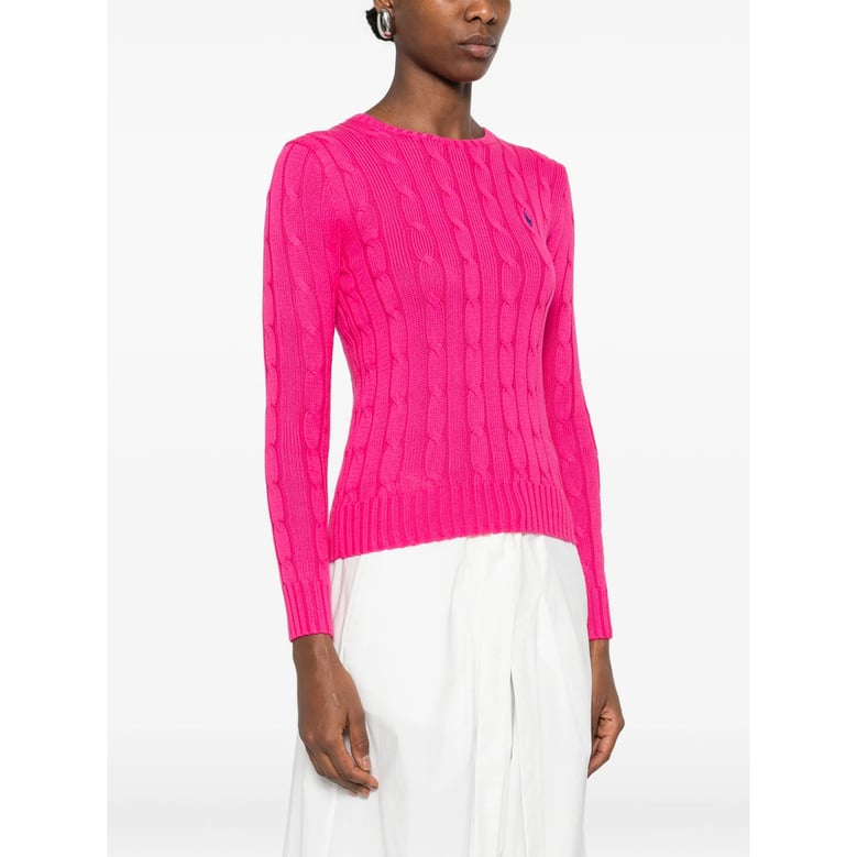 cable knit crew neck sweater by Selfnex
