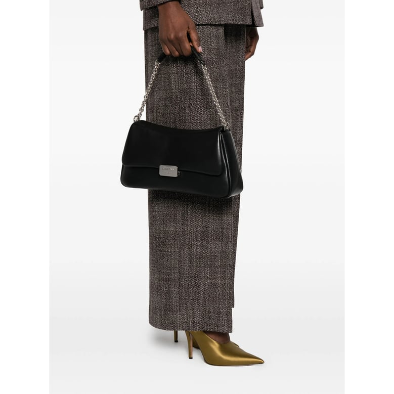 bag with chain strap and logo plaque by Selfnex
