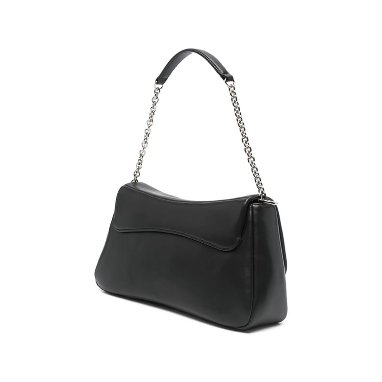 bag with chain strap and logo plaque by Selfnex