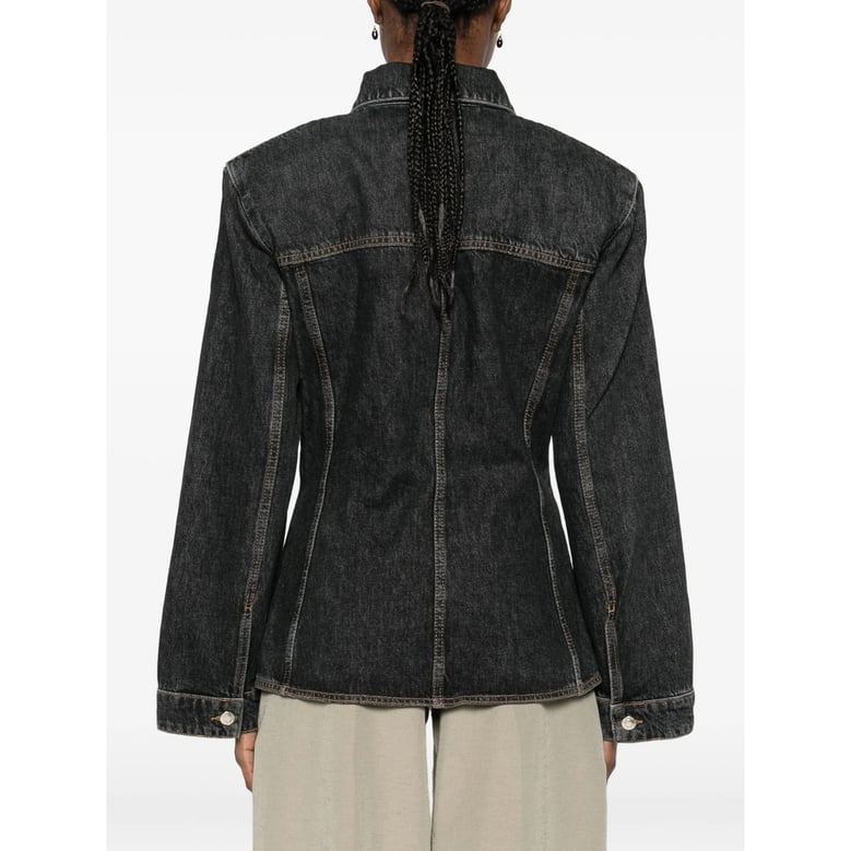 classic black denim jacket by Selfnex