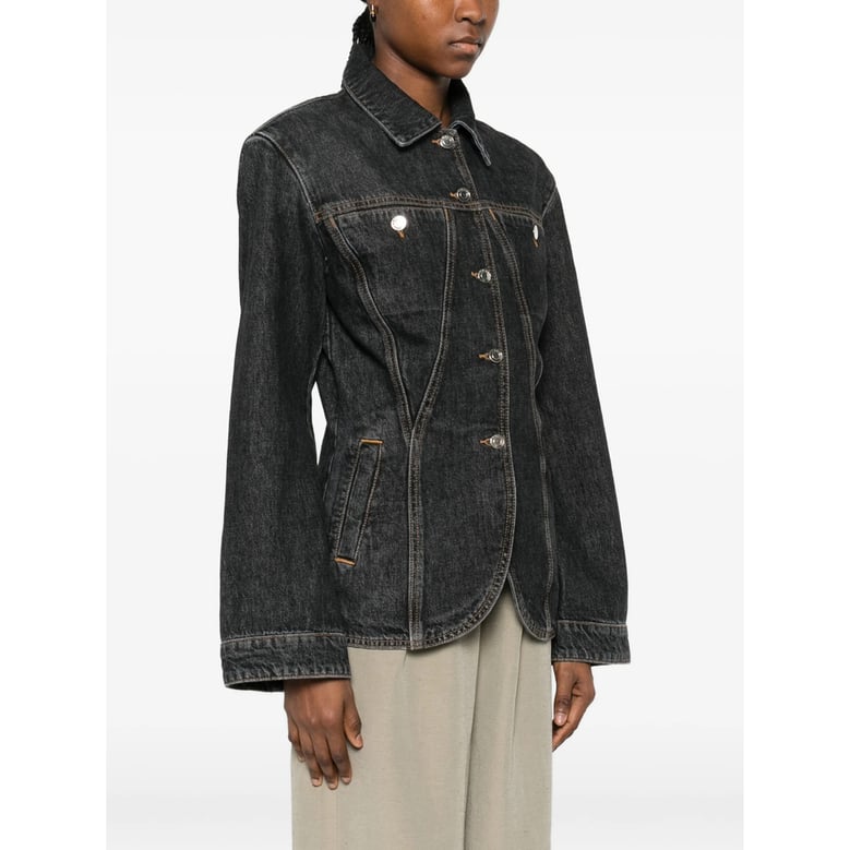 classic black denim jacket by Selfnex