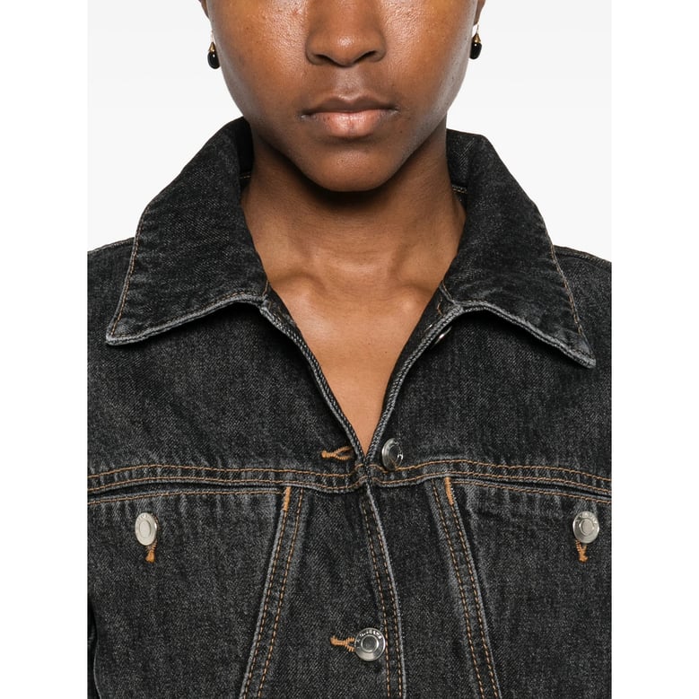 classic black denim jacket by Selfnex