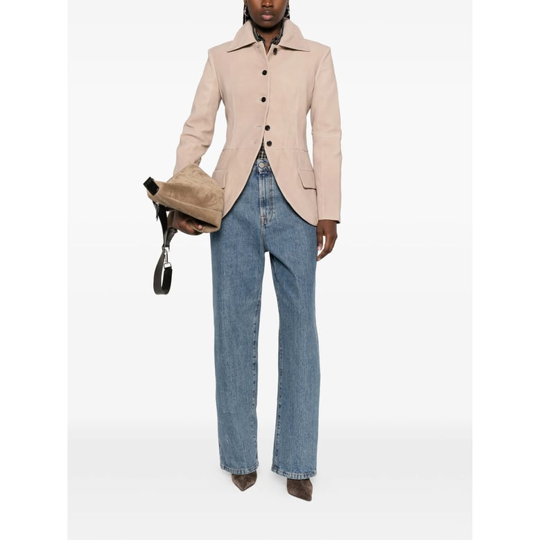 beige button fastening jacket by Selfnex