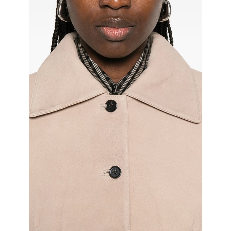 beige button fastening jacket by Selfnex