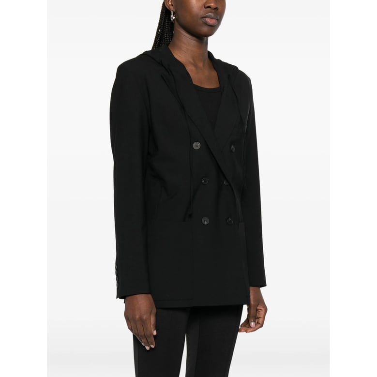hooded double-breasted jacket by Selfnex