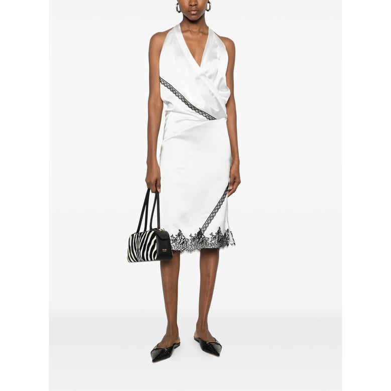 draped design halterneck dress by Selfnex