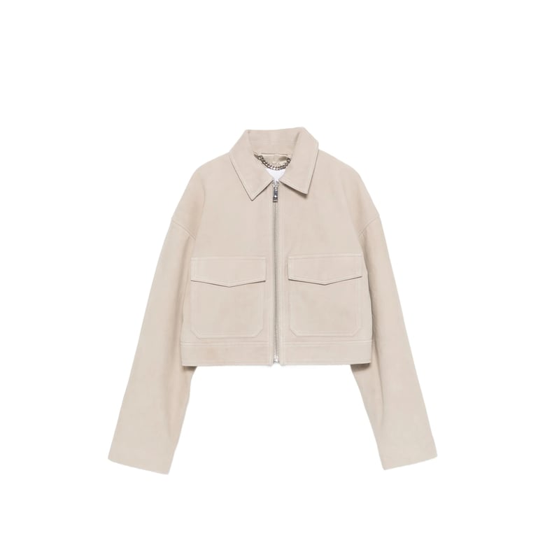 cropped goat suede outerwear by Selfnex