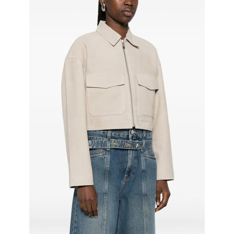cropped goat suede outerwear by Selfnex