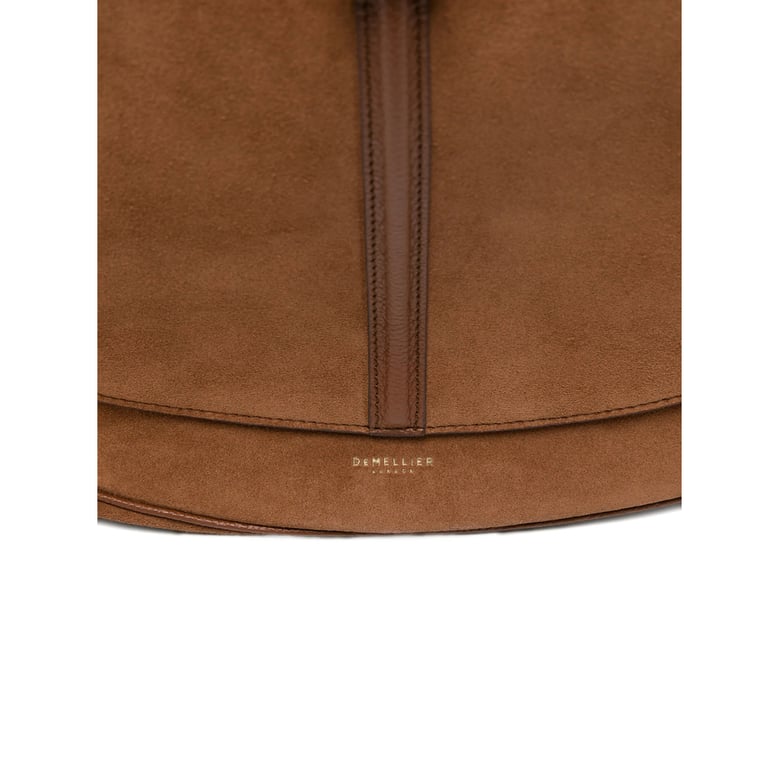 suede hobo bag with gold-tone hardware by Selfnex