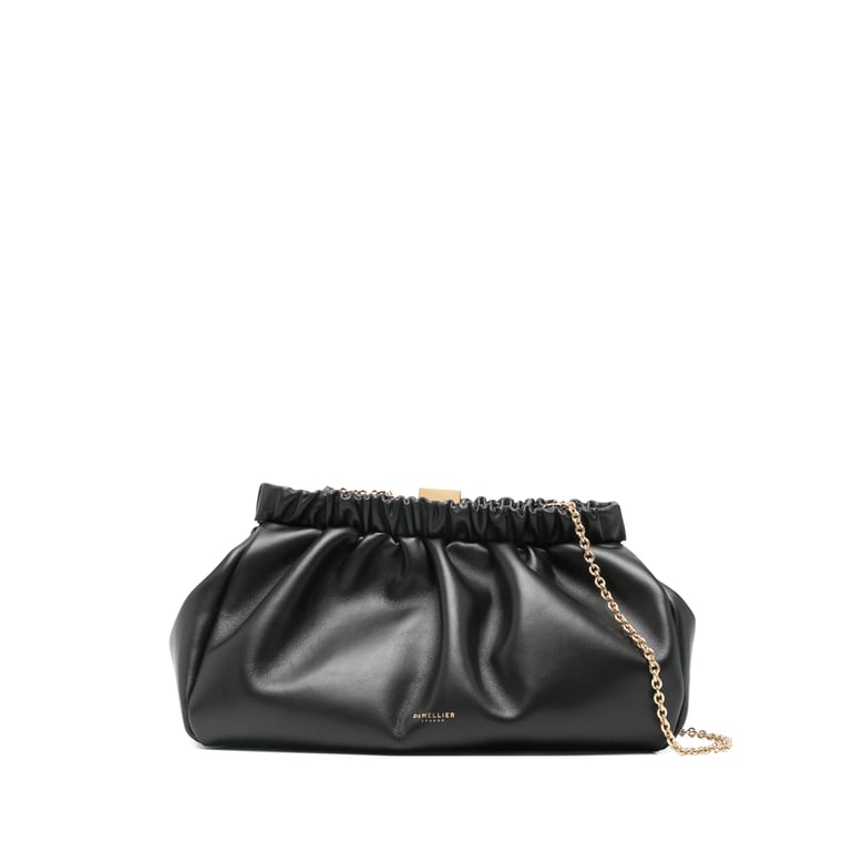 demellier black chain strap clutch by Selfnex