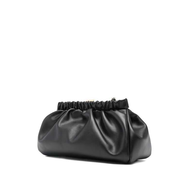 demellier black chain strap clutch by Selfnex