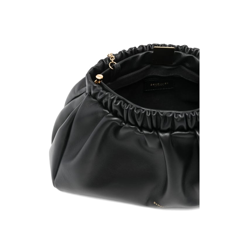 demellier black chain strap clutch by Selfnex
