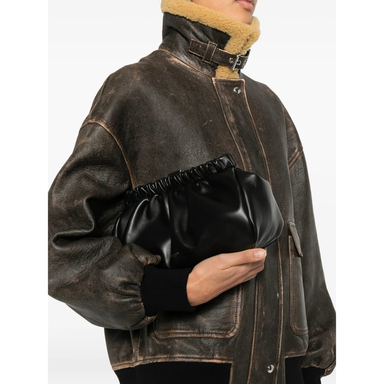 demellier black chain strap clutch by Selfnex