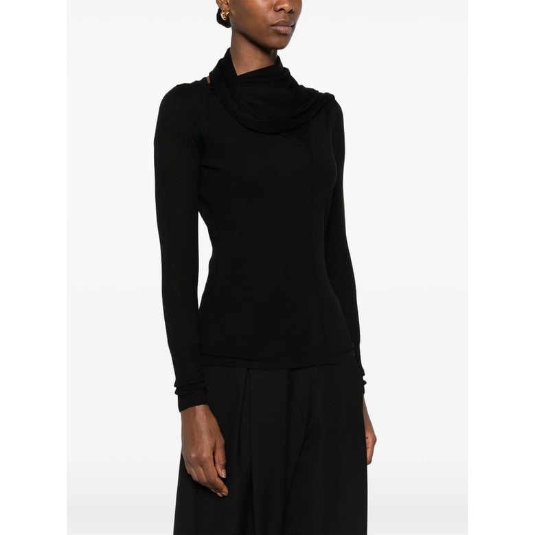 long sleeve black sweater by Selfnex