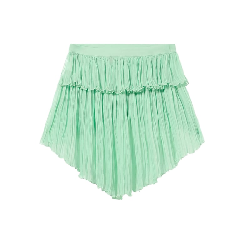 skirt green georgette by Selfnex