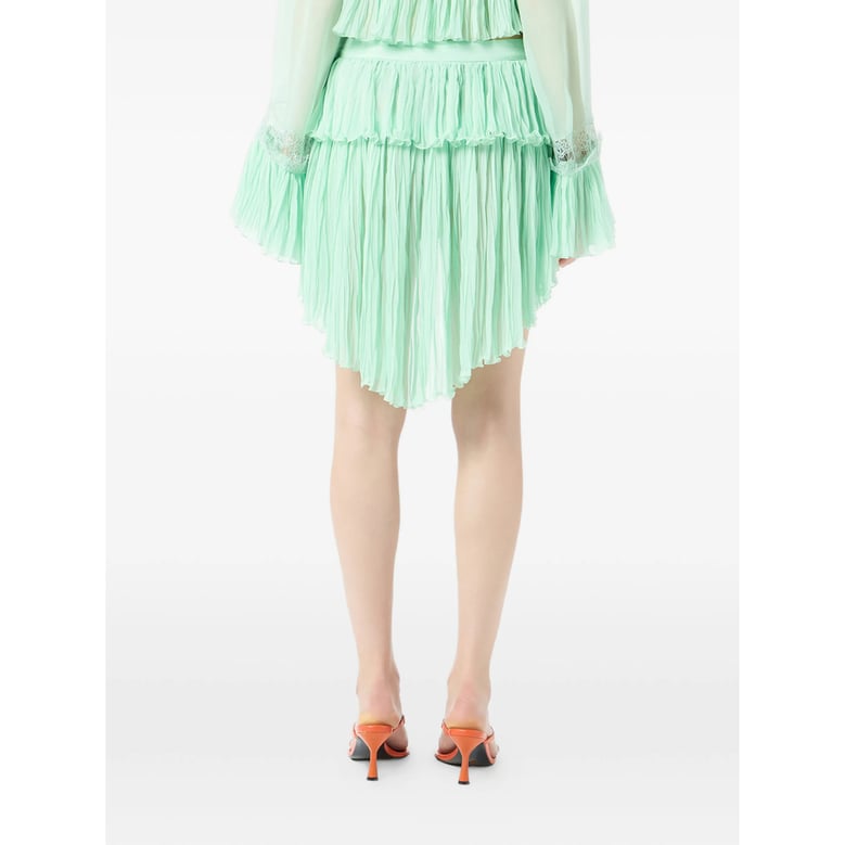 skirt green georgette by Selfnex