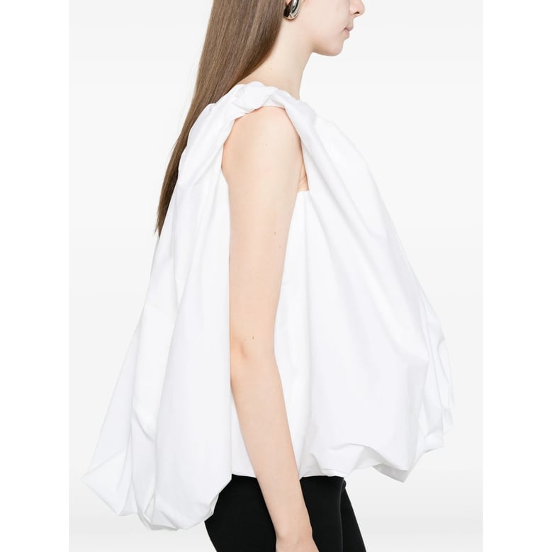 top square neck white by Selfnex