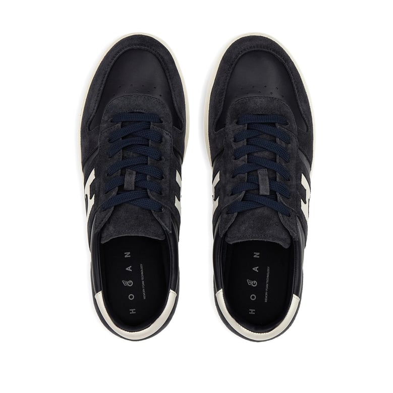 sneaker with leather and suede inserts by Selfnex