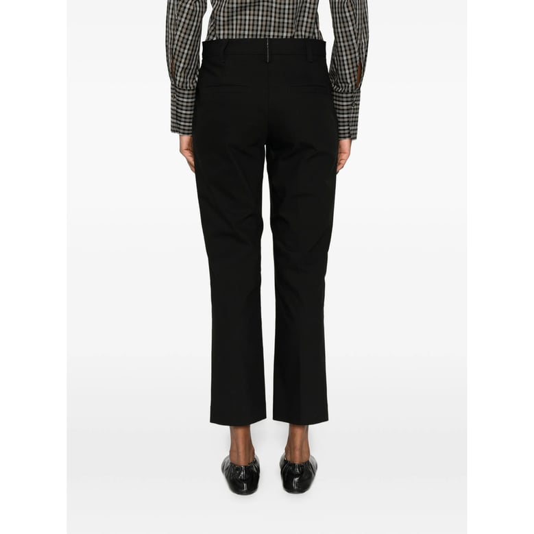 trousers slim cut black by Selfnex