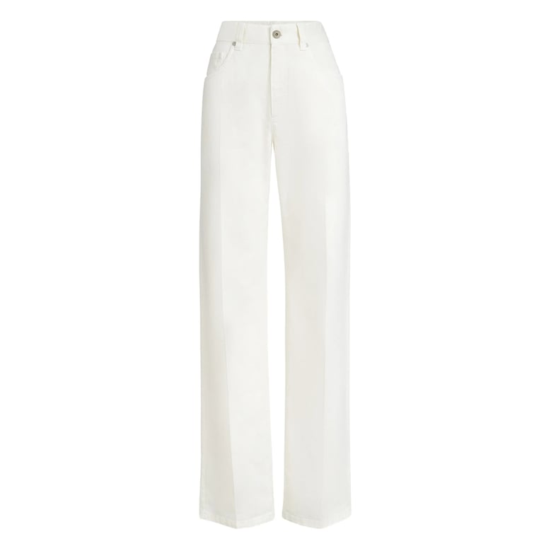 white denim effect trousers by Selfnex