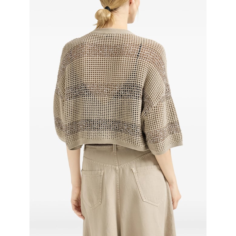 cropped button fastening sweater by Selfnex