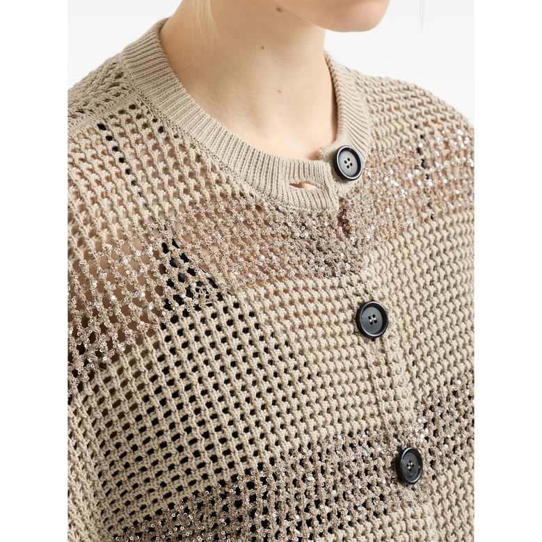 cropped button fastening sweater by Selfnex