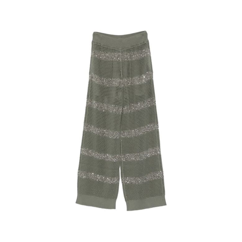 trousers green open-knit by Selfnex