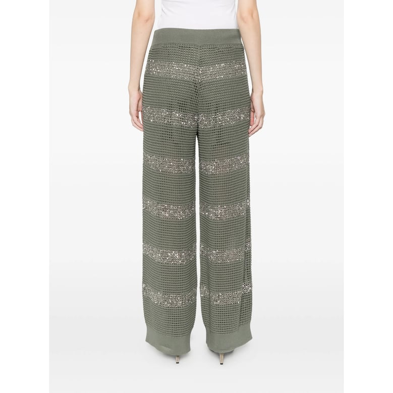 trousers green open-knit by Selfnex