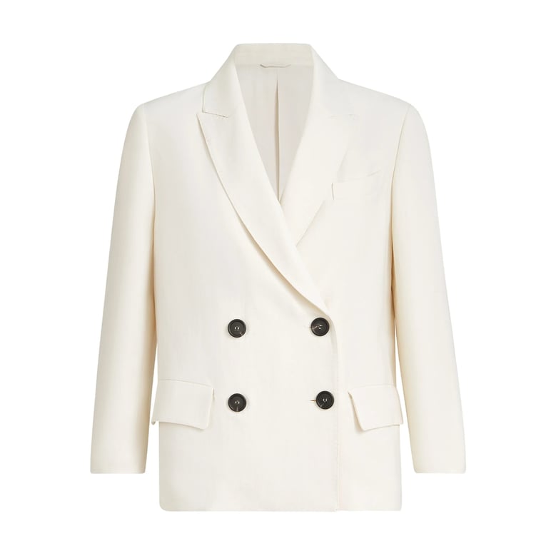 double-breasted jacket with monili detail by Selfnex