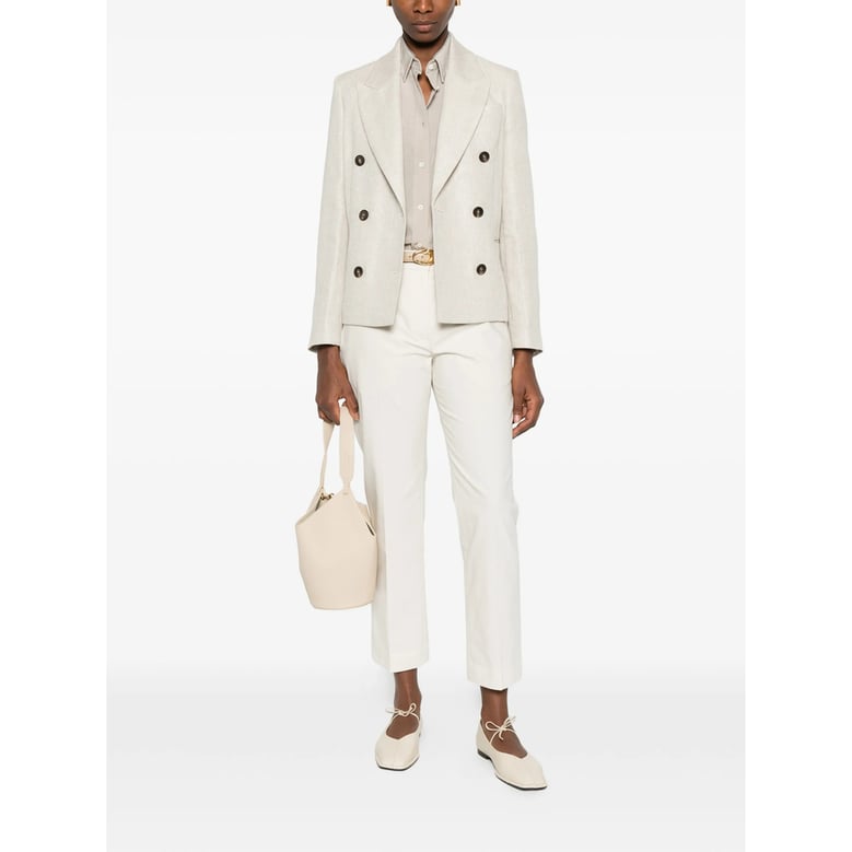 beige herringbone pattern jacket by Selfnex